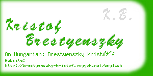 kristof brestyenszky business card